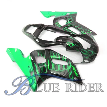 

Injection motorcycle Ful Fairings Kit fit for Yamaha YZF600 98-02 YZF R6 1998 1999 2000 2001 2002 green flames body parts