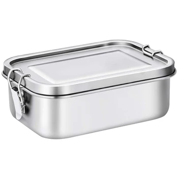 

Stainless Steel Lunch Food Container with Lock Clips and Leakproof Design, 800ML Bento Boxes Lunch Container for Kids or Adults-