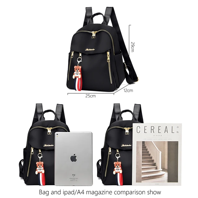 High Quality Oxford Backpack Women Multiple Pockets Mochila Black Red Small Designer Bagpack Cute Book Bag