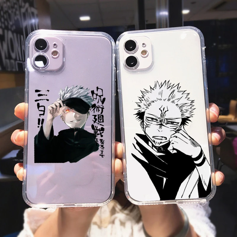 Phone Case For Iphone 12 11 Xs Pro Max 12mini Xr X 8 7 6 6s Plus Se Soft Tpu Clear Cover Anime Cartoon Jujutsu Kaisen Cases Phone Case Covers Aliexpress