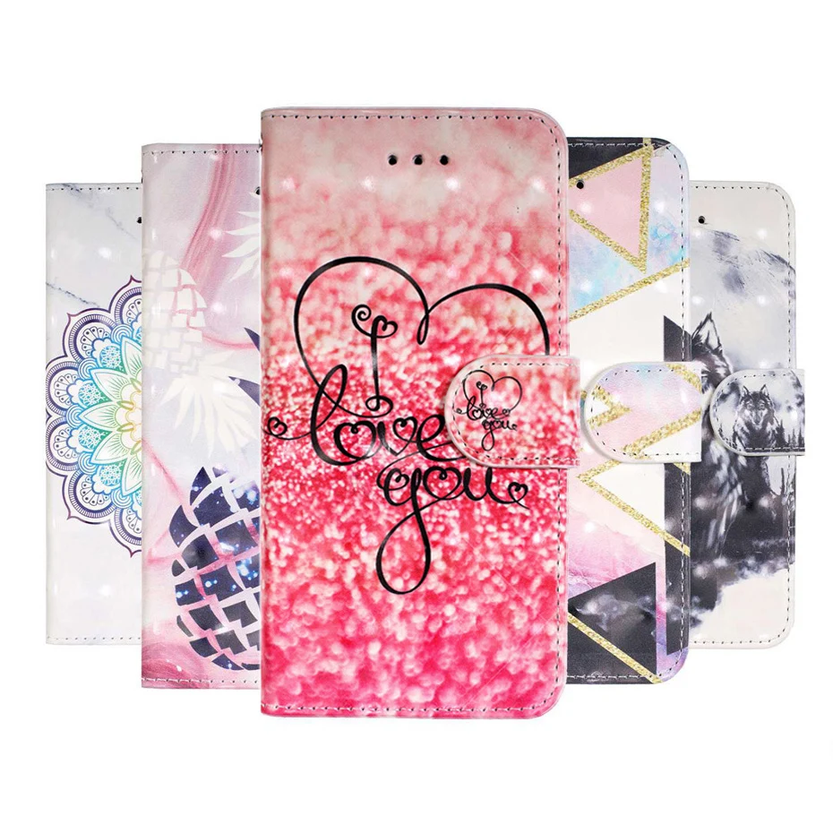 

3D Soft TPU Wallet Case For Xiaomi MI CC9 E Cover CC9E Flip Mobile Cases ON For Xiaomi Mi A3 M1906F9SH M1906F9SI Leather Book