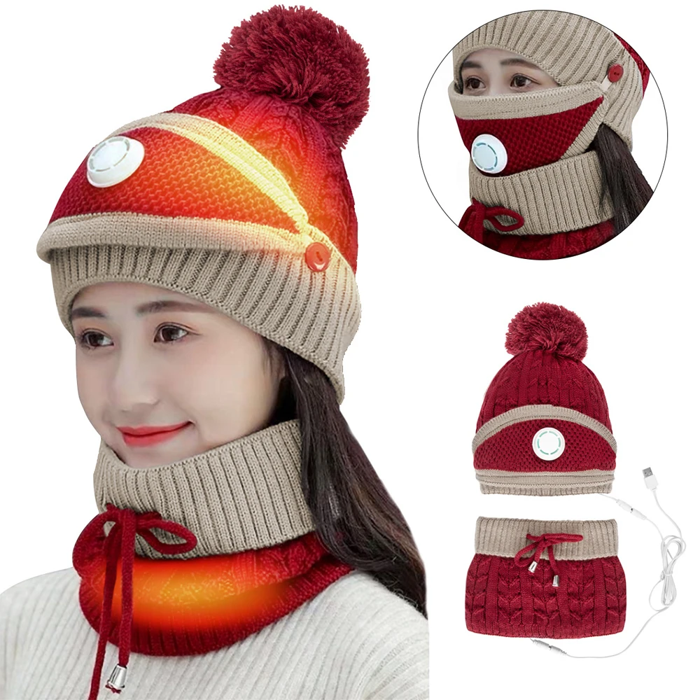 

5V Heating Hat Electrical Scarf Warmer Mask Heater Electro Thermal Conversion USB Powered