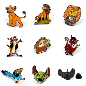 

Lion King Brooch Simba Enamel pin Cute Cartoon Animal Brooches&Pins Women Men Lapel pin Jewelry Backpack Shirt pins