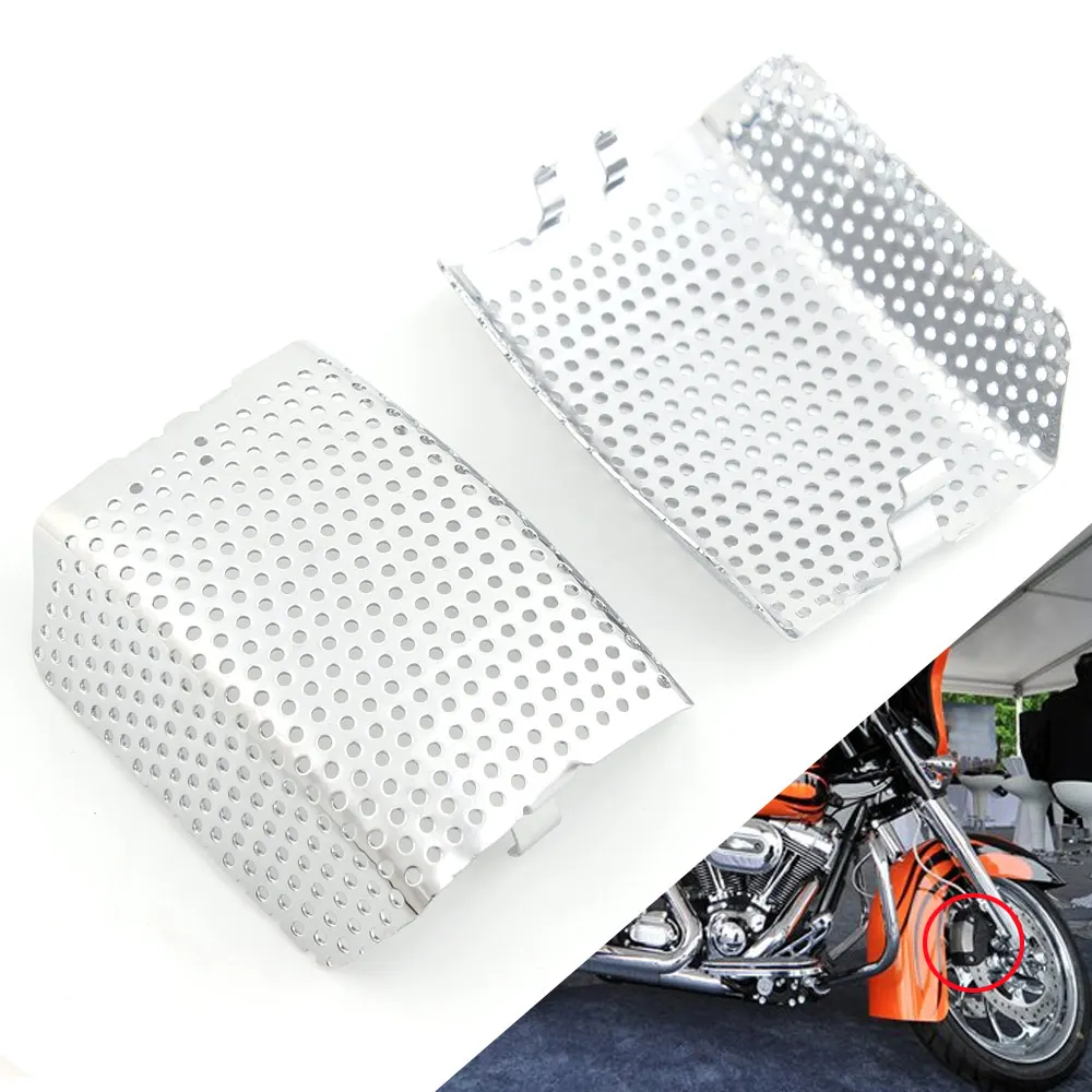 

Motorcycle Front Brake Caliper Cover For Harley Touring 2008-2019 V-Rod 2006-2019 Chrome Protection Guard Cover