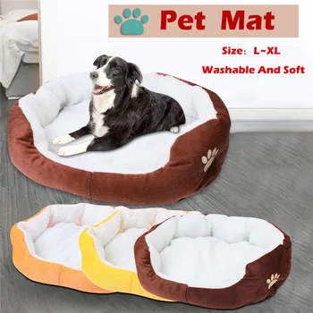 

Plush Pet Dog Cat Warming Bed Dog House Puppy's Comfortable Fall And Winter Soft Bed Dogs Cat Pad Pet Cushion Mat Warm Kennel