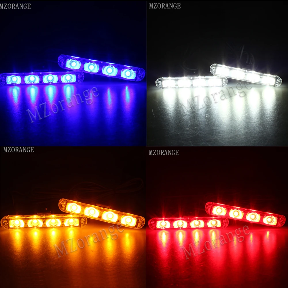 2x4 LED samochodów ciężarówka FSO migające strażacy samochody Strobe ostrzeżenie światło policyjne pogotowia awaryjne Flasher DRL akcesoria samochodowe