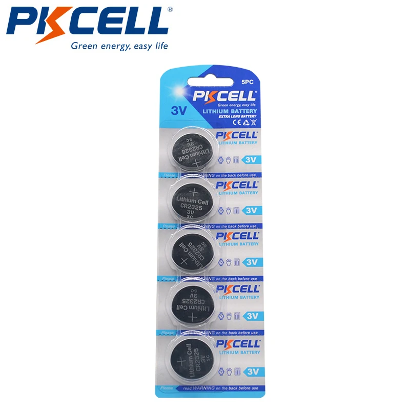 5 шт./лот PKCELL CR2325 3V BR2325 ECR2325 CR 2325 Литиевые Батарейки | Электроника