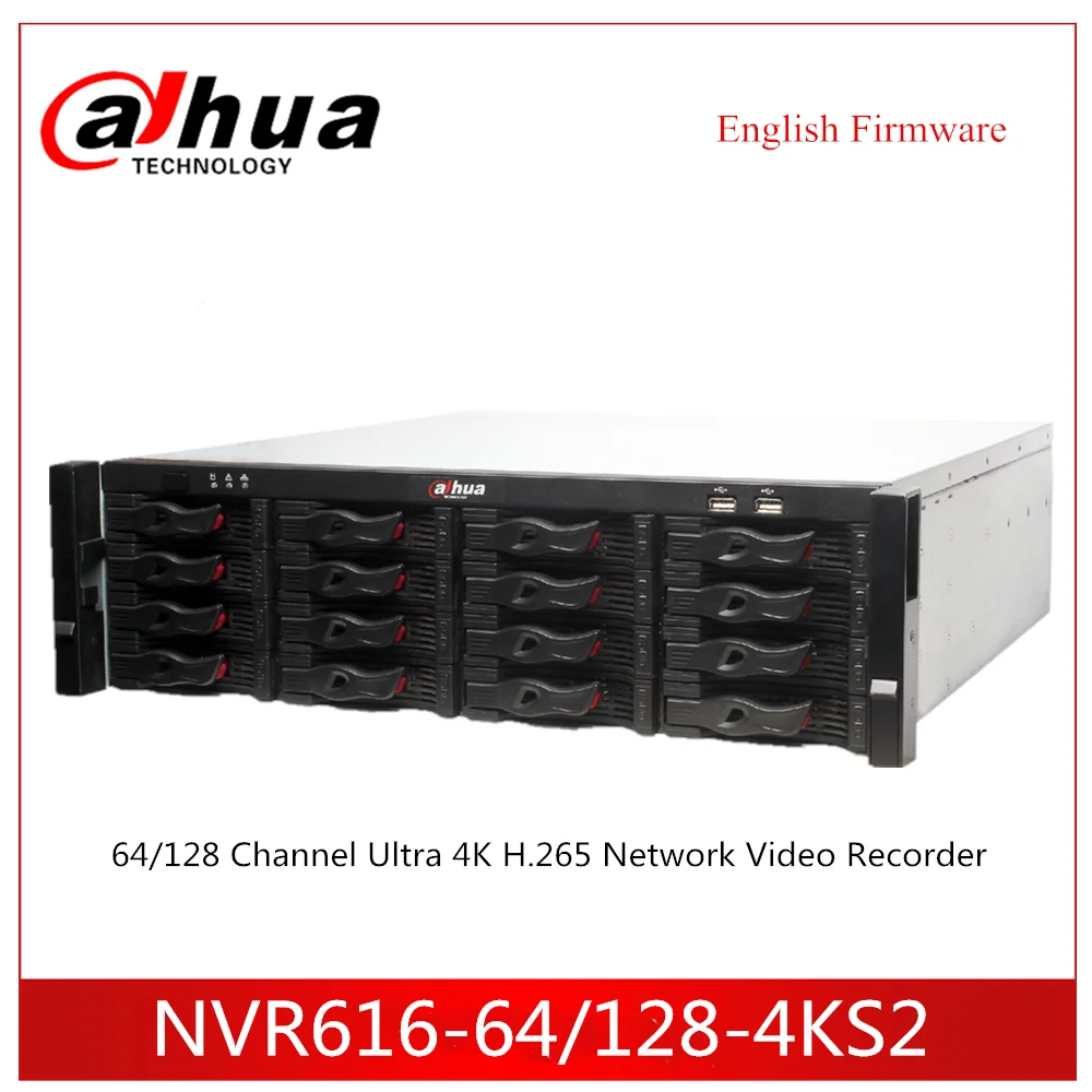Dahua английский 4K 128CH NVR NVR616 128 4KS2 64/128 Channel Ultra H.265 сетевой видеорегистратор для ip