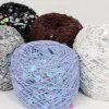 Пряжа с Ппайетками 50G Acrylic Hand Knitiing Yarn Cotton Wool Crochet Yarn 3mm+6mm Sequins Thread for DIY Grament 5