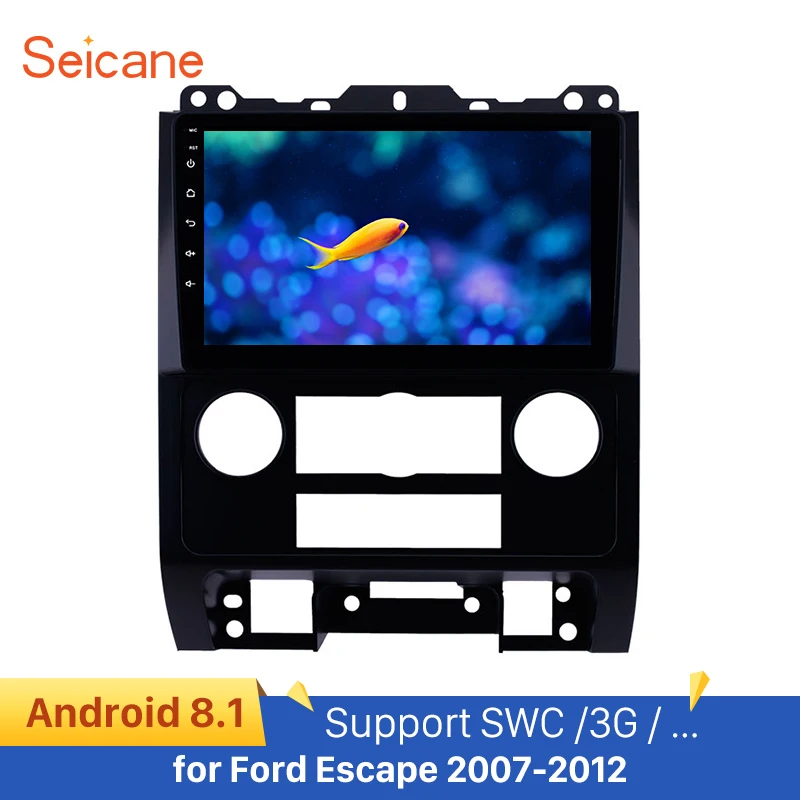 Seicane 9 дюймов Carplay Автомобильный gps Navi Радио Android 8,1 для Ford Escape 2007-2012 блок плеер Поддержка SWC 3g TPMS OBD2 DAB+ DVR