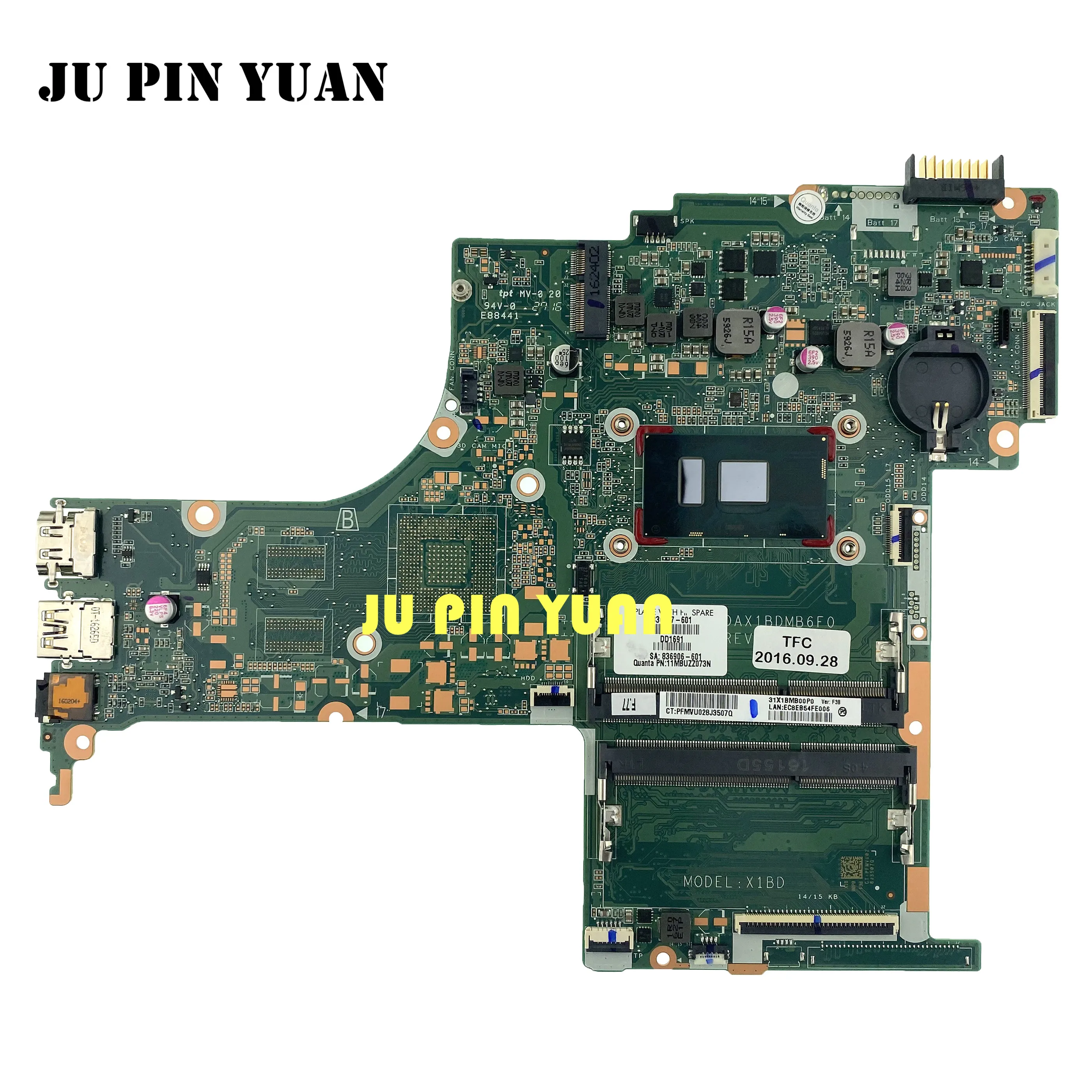 #^Special Price 836097-601 DAX1BDMB6F0 X1BD 836097-501 For HP PAVILION 15-AB 15-AN 15-AN050NR Laptop Motherboard with i5-6200U fully Tested