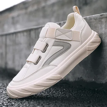 

DM445 Men's White Casual Shoes platform soft leather Comfortable Breathable Loafers Shoes Men Trainers Sneakers mocassin homme