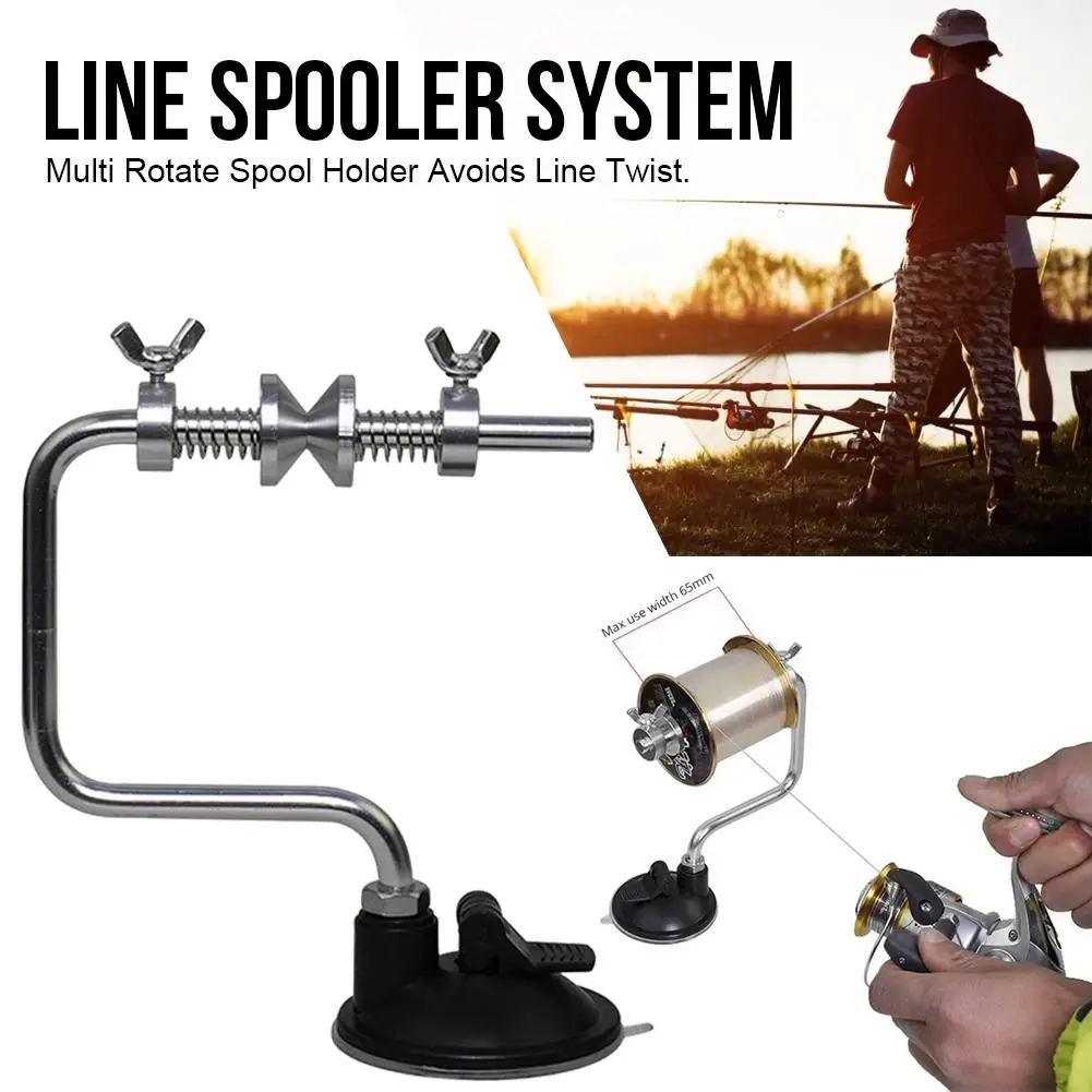 Portable Aluminum Fishing Line Winder Fishing Reel Spool Spooler System Tackle Tool Suction Cup Sea Carp Fishing Accessories 2