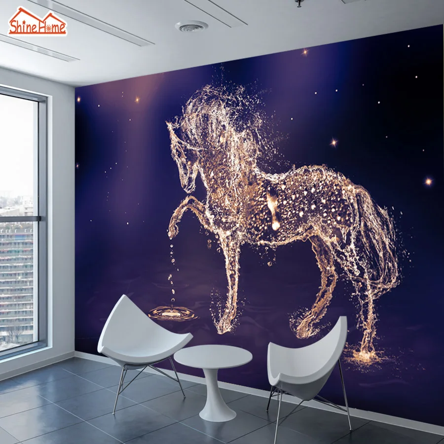 ShineHome-3d-Glittering-Running-Horse-Wallpapers-3-d-Animal-Wall-Paper-Wallpaper-Mural-Roll-for-Kids