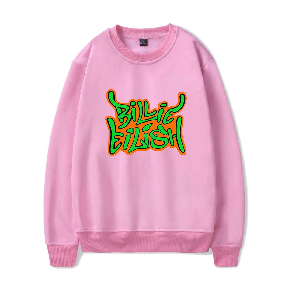 Мода Billie Eilish Толстовка Мужская Черная хлопковая пара Billie Eilish Толстовка простая теплая Женская/мужская одежда