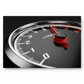 

Speedometer Black Arrow Round Red Control Board Drive Engine Accelerated Color Car Bathroom Decor Rug Mat with Non Slip Rubber