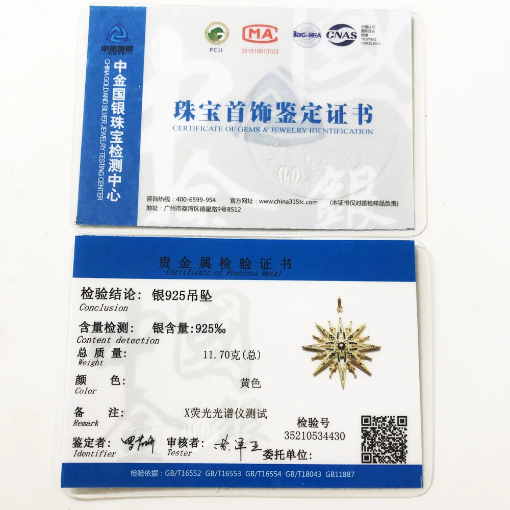 Pendants Royalty Star Golden,2020 Spring Jewelry Vintage 925 Sterling Silver Accessorie Preciously Handcrafted Gift For Women - Image 6