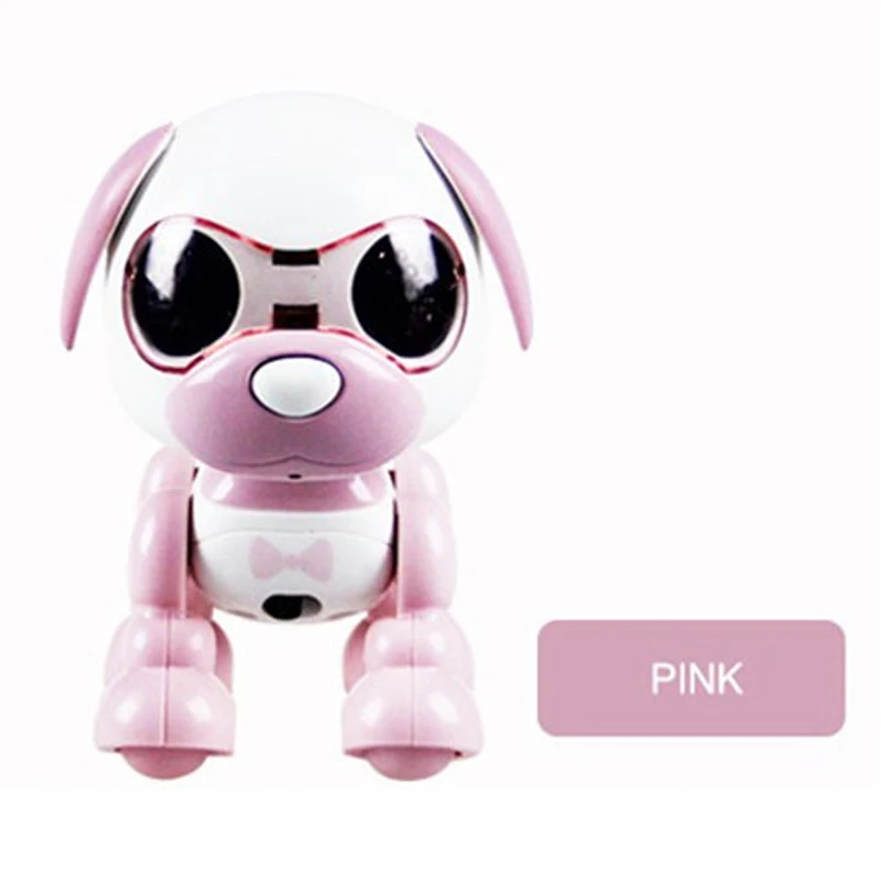 pink Электронные питомцы игрушки Дети умная собака nductive сенсорный щенок Интеллектуальный робот взаимодействие Забавный playmate звук Гибкая запись - Цвет: pink