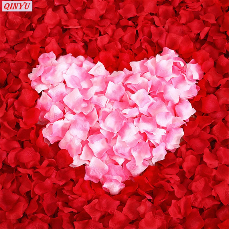 1000pcs Various Colors Non Woven Silk Flower Rose Petals Wedding Party Décor