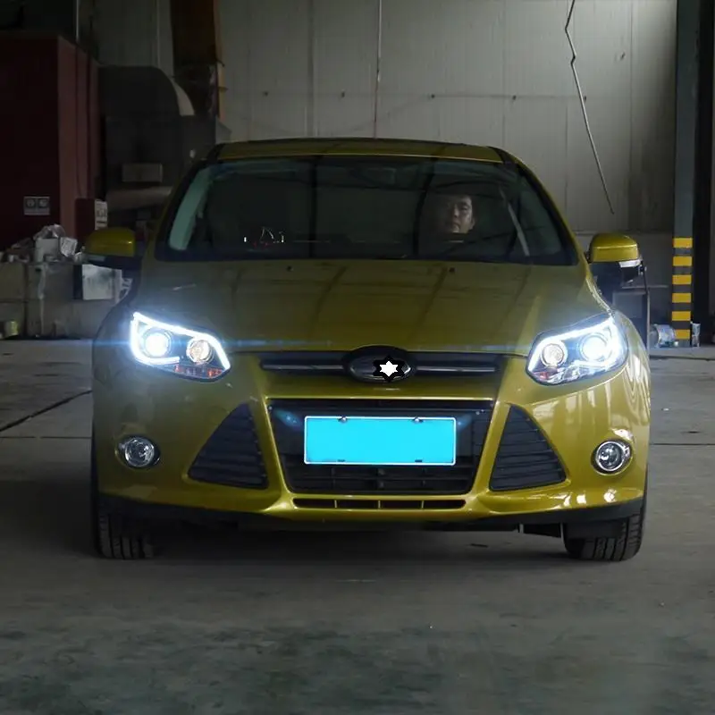 В СБОРЕ Drl дневные ходовые огни Светодиодные Авто Стайлинг Запчасти Аксессуары Automovil автомобильное освещение фары 12 13 14 для Ford Focus