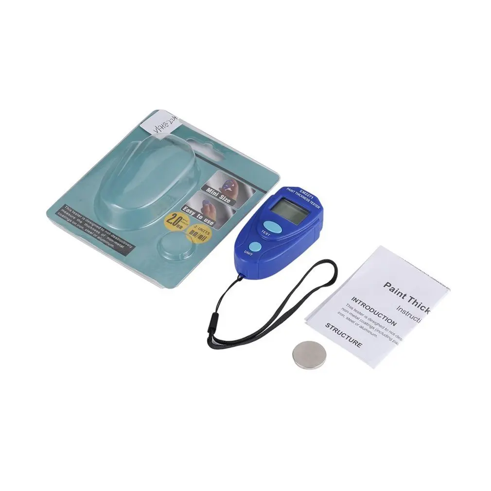 

Mini Coating Digital Painting Thickness Tester Meter Mini LCD Automotive Data Hold Car Coating Thickness Gauge