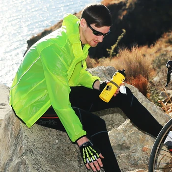 

Santic Men Cycling Skin Coat Windproof Jackets Sun-protective Anti-splashing Quick Dry Cycling Windproof Road Bike Long Sleev