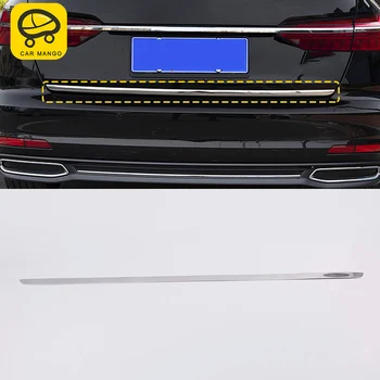 

CARMANGO For Audi A6 C8 2019 Car Styling Back Door Trunk Decoration Chrome Cover Trim Frame Sticker Exterior Accessories