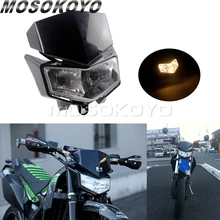 Supermoto Dirt Bike фара Двойная Передняя лампа для Kawasaki D-Tracker X 250 KLX250 2008