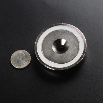 

Mounting magnet with a tapered hole that is made by neodymium magnet strong pulling force is 65 KGS the dia is 60mm and 1PCS/lot