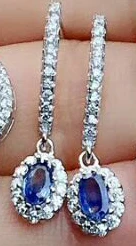 MeiBaPJ Sri Lanka натуральный драгоценный камень сапфир висячие серьги Настоящее серебро 925 Прекрасный Шарм Свадебные украшения для женщин - Цвет камня: 3