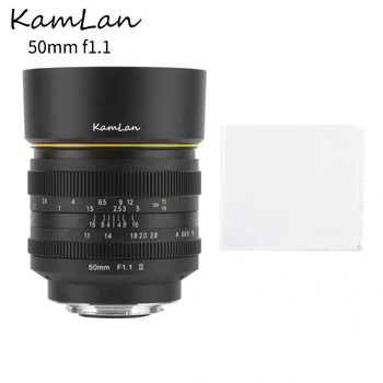 

Kamlan 50mm f1.1 II APS-C Large Aperture Manual Focus Lens for Canon EOS-M for Sony NEX for Fuji X for M4/3 Mirrorless Cameras