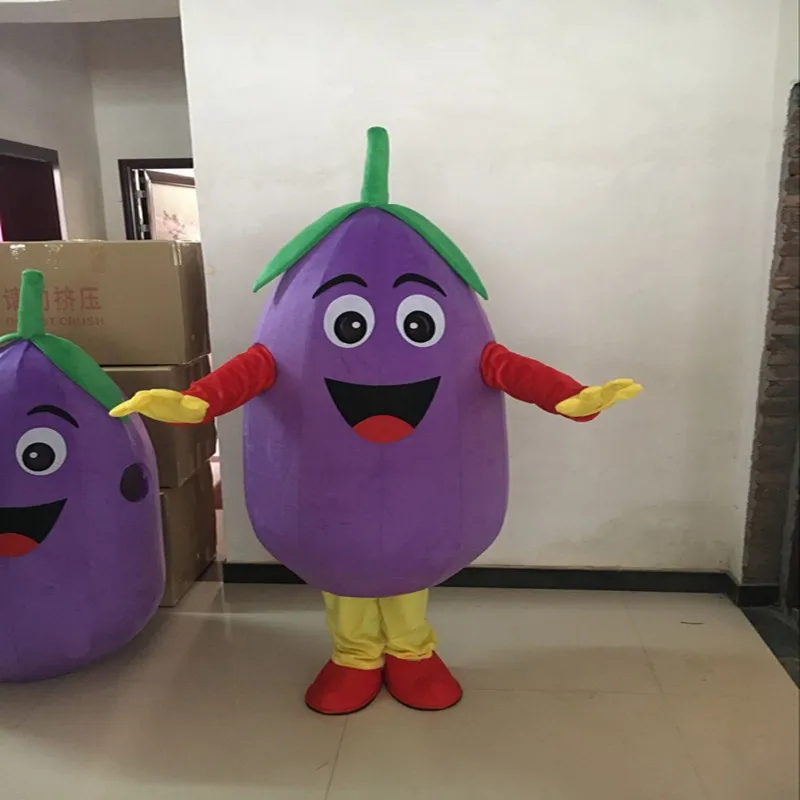 Cosplay vegetables Pepper Mushroom Eggplant Tomato Mascot Costume carnival Cartoon character costume Advertising Party Costume 3