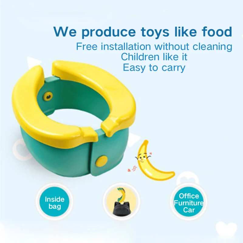 banana Toilet bowl Портативный складной детский банан, милый горшок для унитаза для детей, тренировочный горшок для детского унитаза, учебный горшок для унитаза - Цвет: banana Toilet bowl