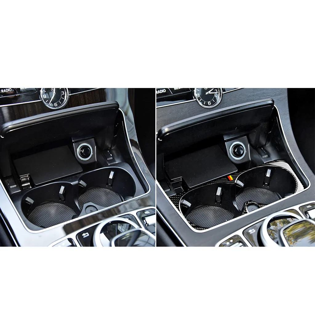 Углеродного волокна стакана воды стенд рамка стикер для Mercedes Benz C Класс