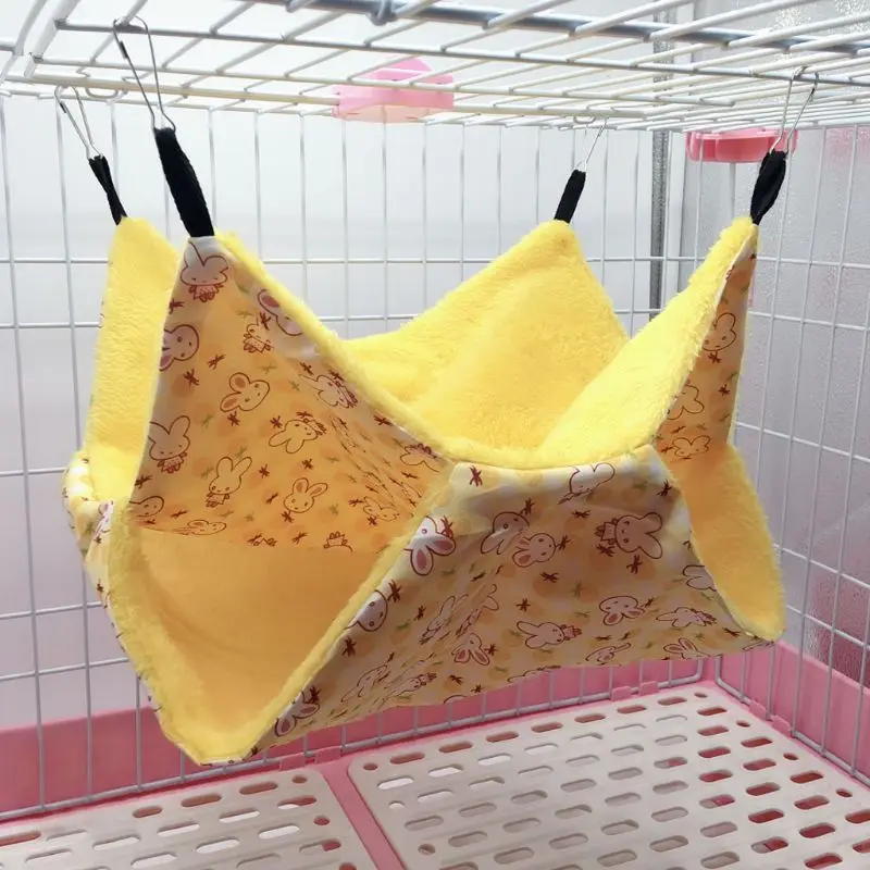 Pet Hammock Double Layer soft Warm Winter Hanging Nest Hamster Chinchilla Squirrel sleeping bed Small Supplies Drop Ship | Дом и сад
