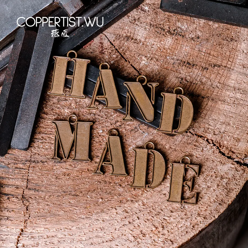 COPPERTIST.WU 2 см маленький медный 26 букв Алфавит A-Z минималистичный первоначальный