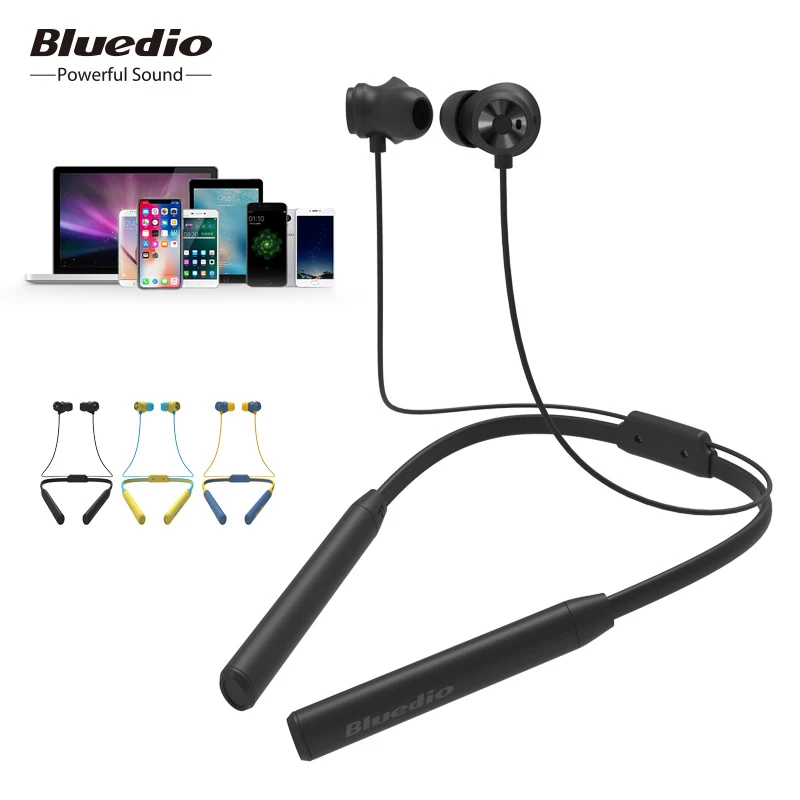 Bluedio TN2 Bluetooth наушники спортивные шеи-Висячие шумоподавление наушники с 3 парными наушниками fone de ouvido