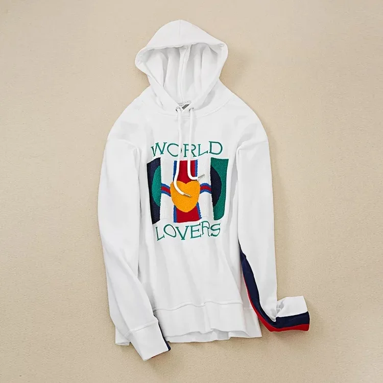 

Woman Hoodie Spring Summer Casual Hoodie Embroidered with Loose Monogram Stitching Sweatshirt