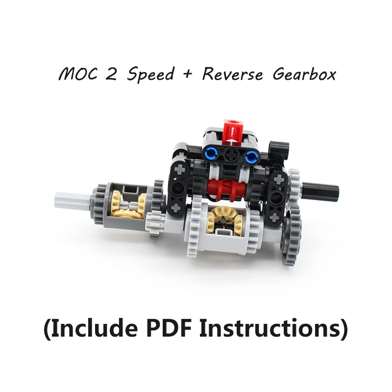 MOC High-tech Automatic Gear Change 2 Speed with Reverse Gearbox Model Building Block Compatible PF Set DIY Bricks Toy | Игрушки и хобби