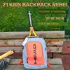 Head Tennis Bag Children Backpack Tennis Backpack Kids Small Backpack Cartoon Head Tennis Racket Bag For 1-2 Tennis Racket Pack 6