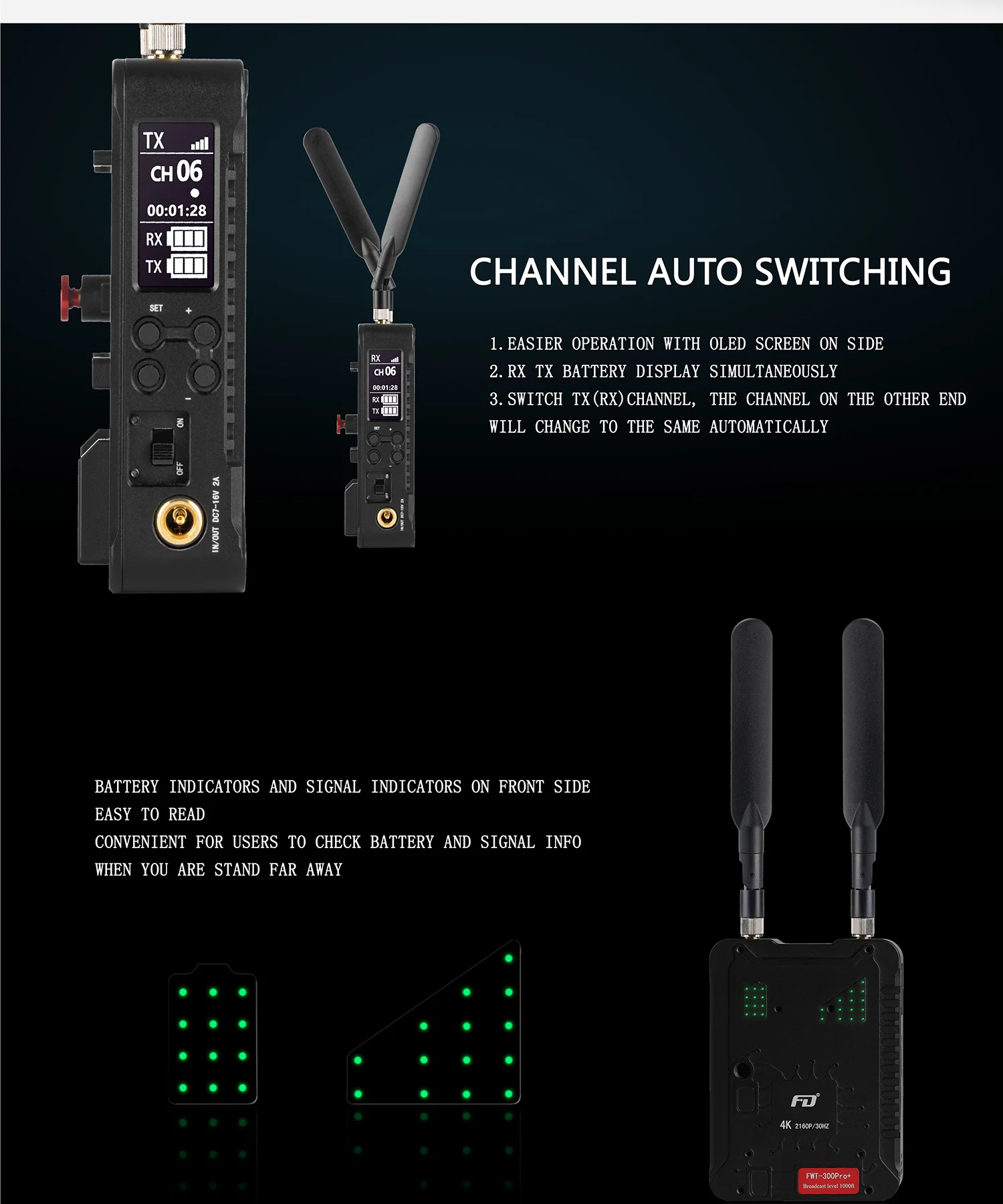 Feidu Fwt 300pro 300 Pro 300pro Plus Transmisi Video Nirkabel 4k 2106p 30hz Penerima Gambar Untuk Kamera Dslr Pk Mars 400s Perlengkapan Studio Foto Aliexpress
