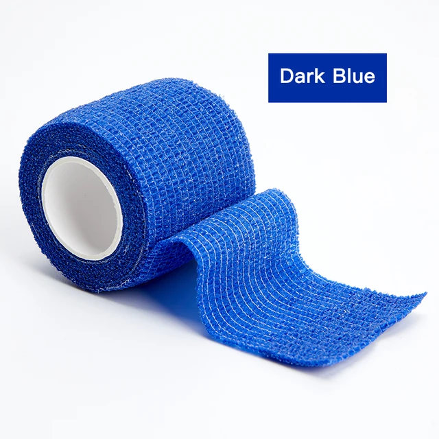 4.5M Colorful Elastic Sport Bandage Self Adhesive Bandage For Fitness Knee Support Pads Ankle Finger Wrap Kinesiology Tapes Dark Blue
