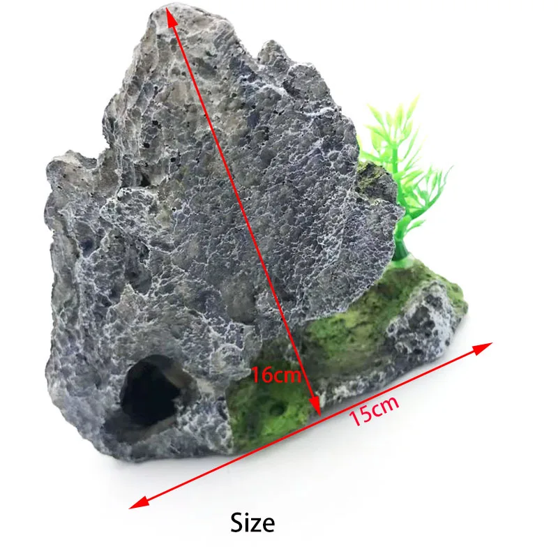 Аквариум Rockery, вид на горы, каменная пещера, дерево, украшение для аквариума, аксессуары для аквариума