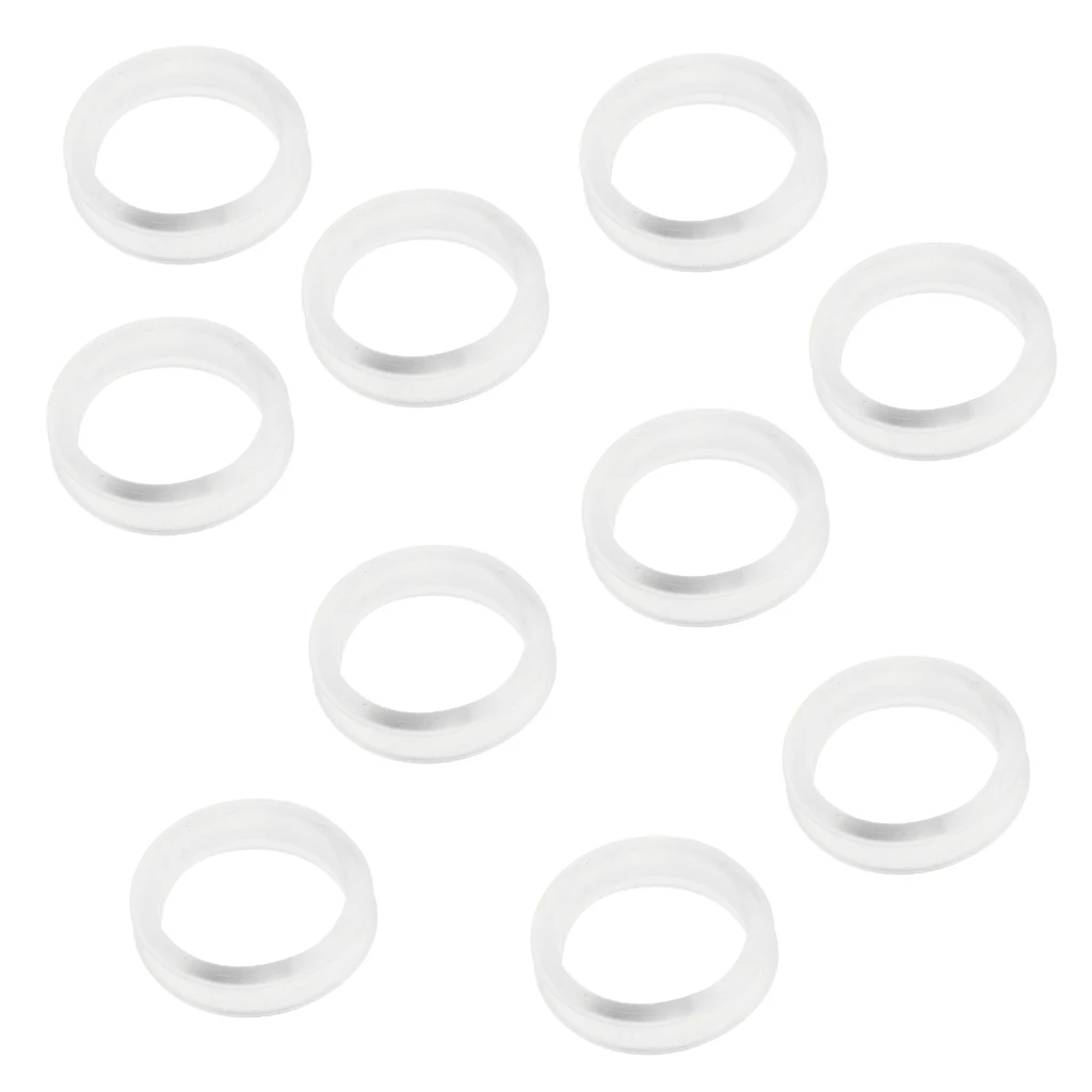 Lot 10Pcs Soft Rubber Finger Ring Grips Inserts Sizer for Barber Hairdressing Shear Scissors
