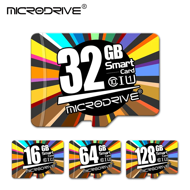 Micro SD карта 8 ГБ 16 ГБ 32 ГБ SDHC карта памяти Высокоскоростная Флешка карта 64 Гб 128 ГБ SDXC флэш-sdcard для смартфона+ розничная упаковка