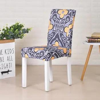 

Elastic Chair Cover 2020 New Printed Spandex Chair Slipcover for Dining Room Wedding Party 1/24/6 PC Housse de chaise