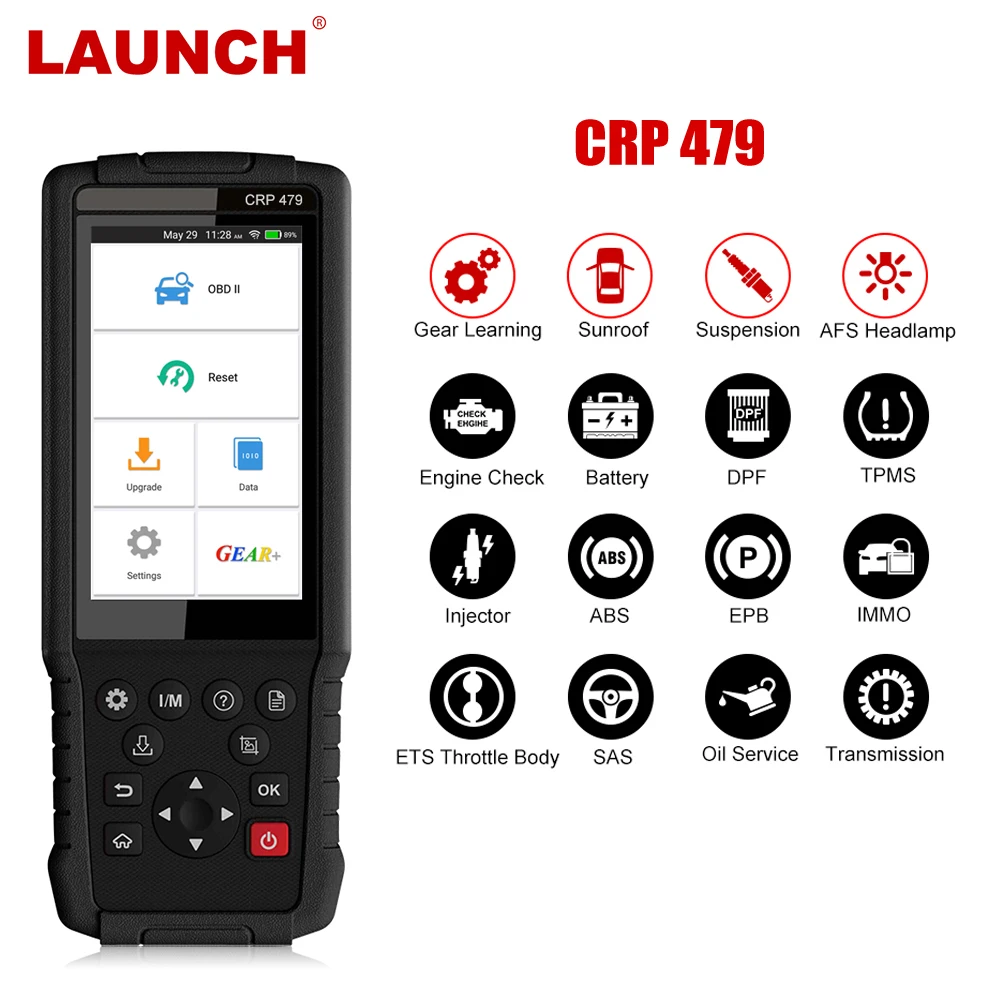 Launch X431 CRP479 OBD2 сканер ABS EPB DPF Oil SAS сброс автомобильный диагностический инструмент Профессиональный OBD2 автомобильный сканер launch OBD 2 - изображение