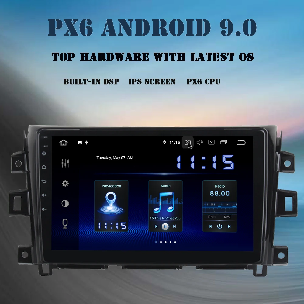 10," ips Автомобильный мультимедийный плеер для Nissan Navara2015 Android 9,0 радио с DSP аудио gps навигация bluetooth wifi