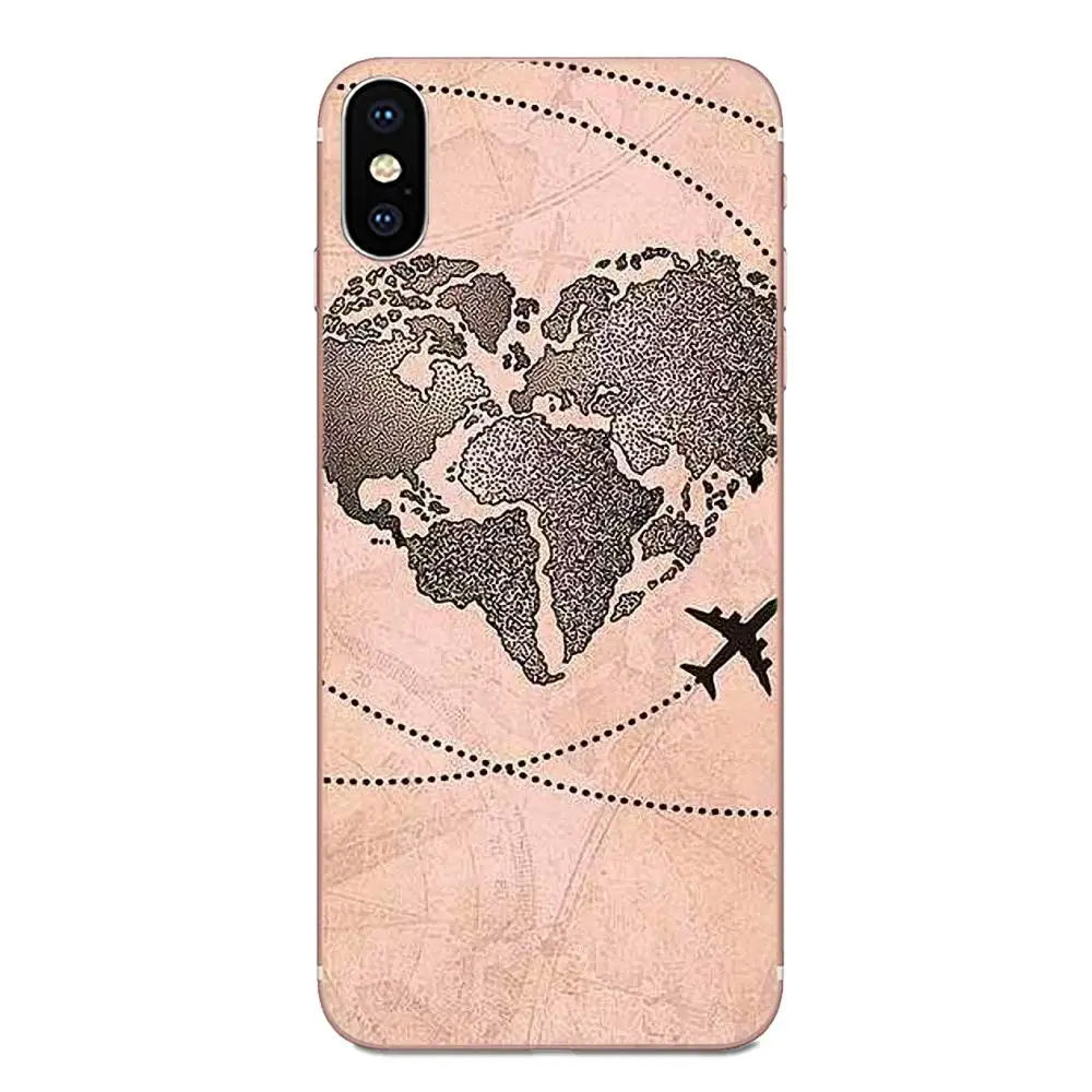 Карта мира путешествия планы крышки ультра тонкий для Galaxy J1 J2 J3 J330 J4 J5 J6 J7 J730 J8 mini Pro