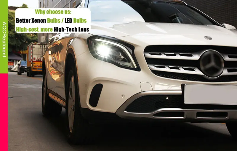 Автомобильный Стайлинг для BENZ GLA головной светильник s angel eyes- для BENZ GLA светодиодный светильник Q5 bi xenon объектив h7 ксеноновый Дневной светильник